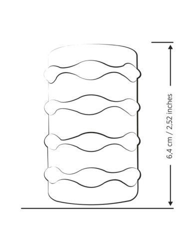 ROMP MOSH MASTURBADOR MASCULINO TRANSPARENTE CON FUNDA REVERSBLE DE 6 CM