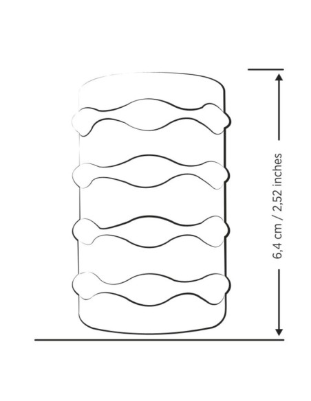 ROMP MOSH MASTURBADOR MASCULINO TRANSPARENTE CON FUNDA REVERSBLE DE 6 CM