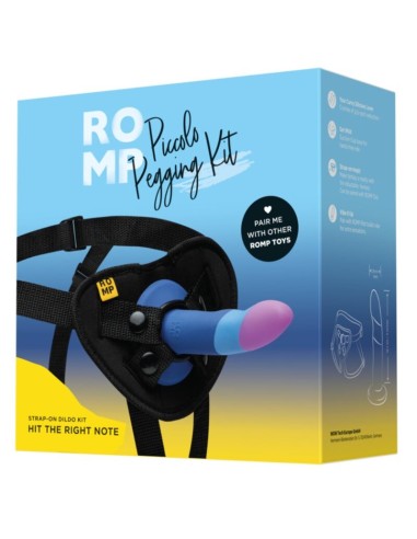 ROMP PICCOLO ARNAS DILDO SILICONA CON VENTOSA TRICOLOR 14 CM