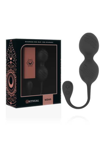 RITUAL NISHA BOLAS KEGEL RECARGABLES VIBRADORAS NEGRO