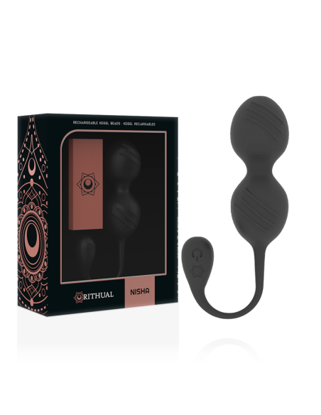 RITUAL NISHA BOLAS KEGEL RECARGABLES VIBRADORAS NEGRO