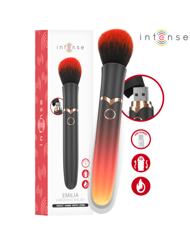 INTENSE EMILIA VIBRADOR BROCHA CON EFECTO CALOR 16 CM