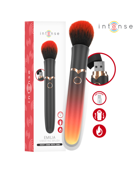 INTENSE EMILIA VIBRADOR BROCHA CON EFECTO CALOR 16 CM