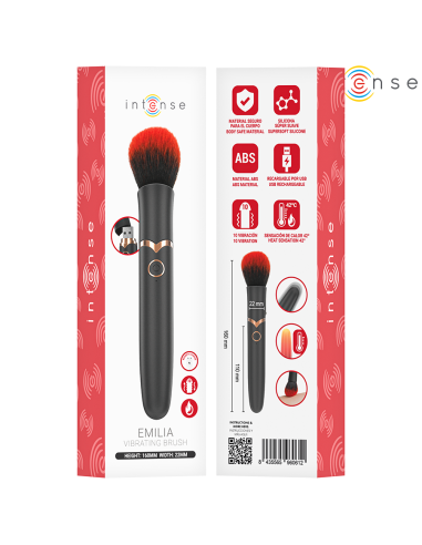 INTENSE EMILIA VIBRADOR BROCHA CON EFECTO CALOR 16 CM
