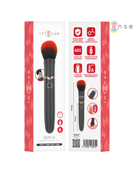 INTENSE EMILIA VIBRADOR BROCHA CON EFECTO CALOR 16 CM