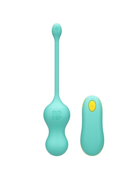 ROMP CELLO HUEVO VIBRADOR MULTIFUNCIAN TURQUESA CONTROL REMOTO