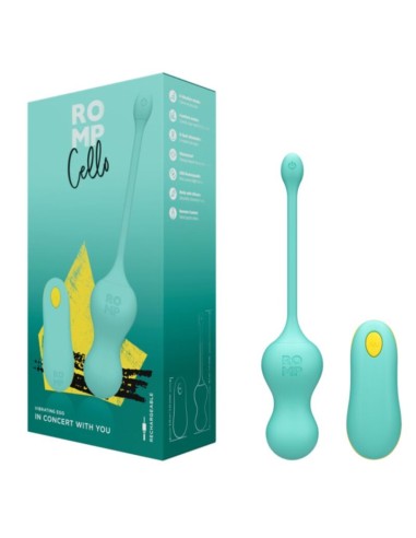 ROMP CELLO HUEVO VIBRADOR MULTIFUNCIAN TURQUESA CONTROL REMOTO
