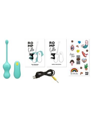 ROMP CELLO HUEVO VIBRADOR MULTIFUNCIAN TURQUESA CONTROL REMOTO