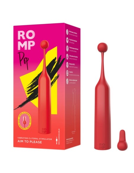 ROMP POP ESTIMULADOR DE CLATORIS ALTA FRECUENCIA ROJO