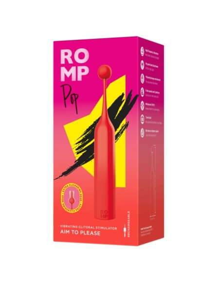 ROMP POP ESTIMULADOR DE CLATORIS ALTA FRECUENCIA ROJO