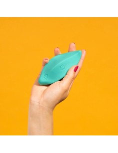 ROMP WAVE VIBRADOR ESTIMULADOR DE CLATORIS FORMA ERGONAMICA VERDE AGUA 2