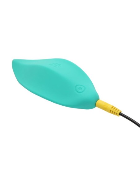 ROMP WAVE VIBRADOR ESTIMULADOR DE CLATORIS FORMA ERGONAMICA VERDE AGUA