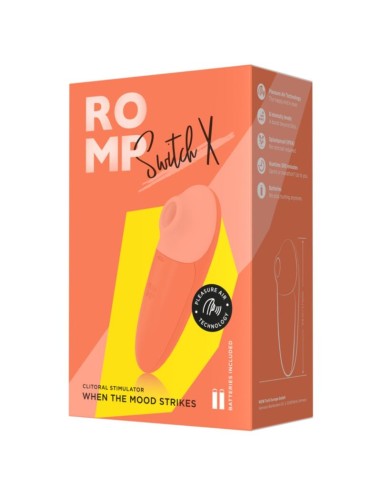 ROMP SWITCH X ESTIMULADOR DE CLATORIS 6 NIVELES NARANJA