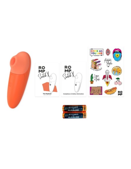 ROMP SWITCH X ESTIMULADOR DE CLATORIS 6 NIVELES NARANJA
