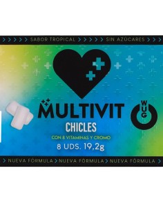 WUG multivit El chicle funcional multivitamA nico sabor tropical BLISTER 8 UDS