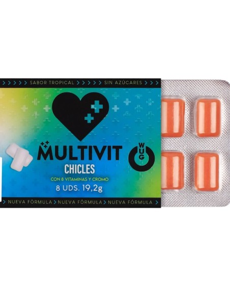 WUG multivit El chicle funcional multivitamA nico sabor tropical BLISTER 8 UDS