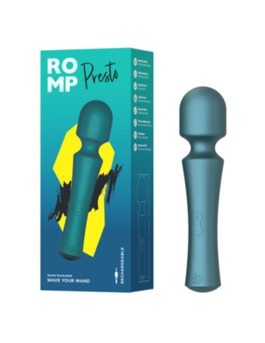ROMP PRESTO MINI WAND VIBRADOR CABEZAL FLEXIBLE VERDE