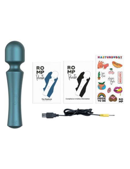 ROMP PRESTO MINI WAND VIBRADOR CABEZAL FLEXIBLE VERDE