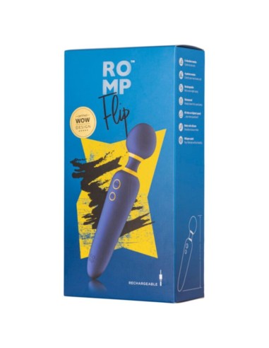 ROMP FLIP VIBRADOR WAND SILENCIOSO 10 MODOS AZUL