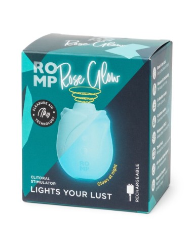 ROMP ROSE GLOW SUCCIONADOR DE CLATORIS BRILLANTE EN LA OSCURIDAD