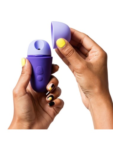 ROMP FREE X ESTIMULADOR DE CLATORIS CON TAPA 10 NIVELES RECARGABLE MORADO