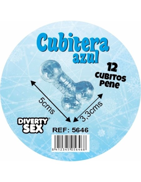 DIABLO PICANTE CUBITERA 12 PENES SILICONA DURA PARA COLGAR AZUL