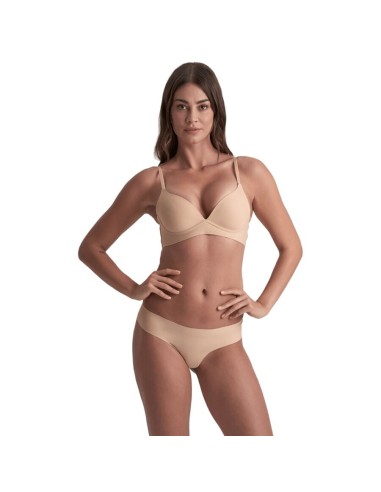 BYE BRA PACK 2 TANGAS INVISIBLES BEIGE Y NEGRO TALLA S