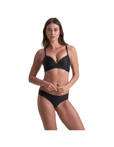 BYE BRA PACK 2 TANGAS INVISIBLES BEIGE Y NEGRO TALLA S