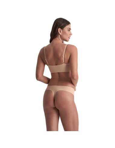BYE BRA PACK 2 TANGAS INVISIBLES BEIGE Y NEGRO TALLA S