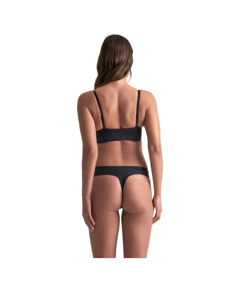 BYE BRA PACK 2 TANGAS INVISIBLES BEIGE Y NEGRO TALLA S