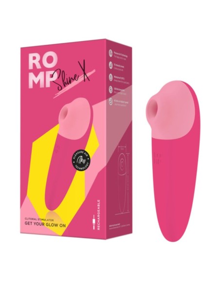 ROMP SHINE X SUCCIONADOR DE CLATORIS 10 NIVELES ROSA