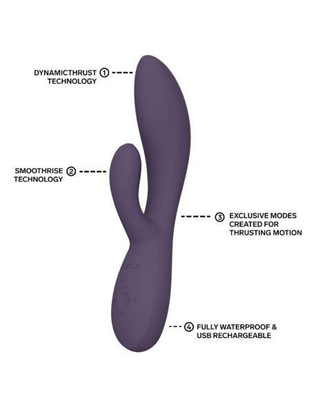 LELO INA THRUST VIBRADOR RABBIT CON EMPUJE MORADO