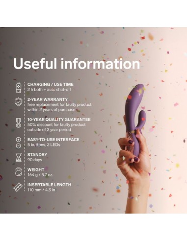 LELO INA THRUST VIBRADOR RABBIT CON EMPUJE MORADO