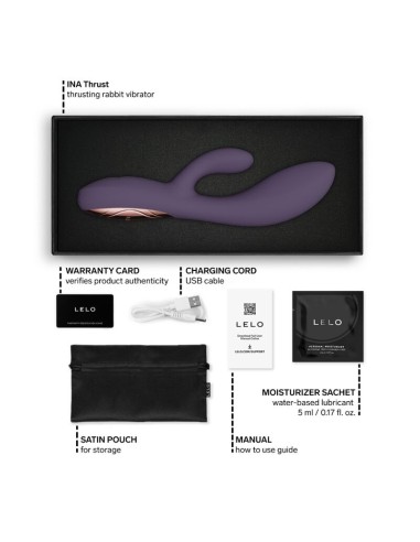 LELO INA THRUST VIBRADOR RABBIT CON EMPUJE MORADO