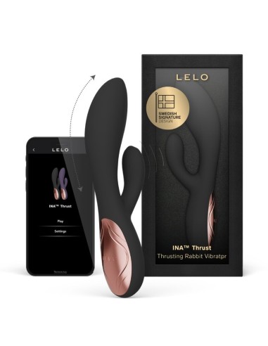 LELO INA THRUST VIBRADOR RABBIT CON EMPUJE NEGRO