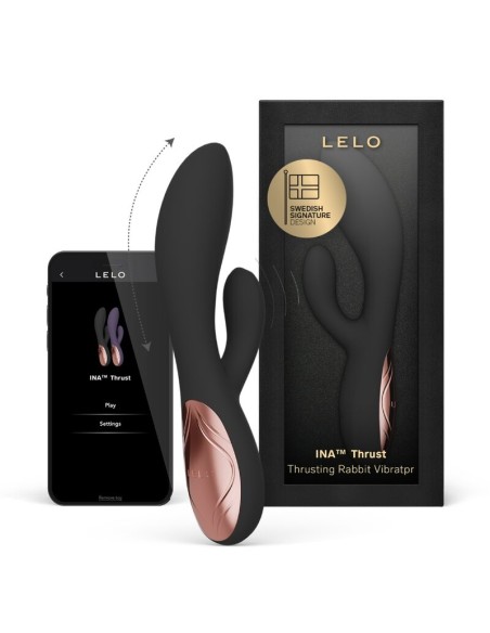 LELO INA THRUST VIBRADOR RABBIT CON EMPUJE NEGRO