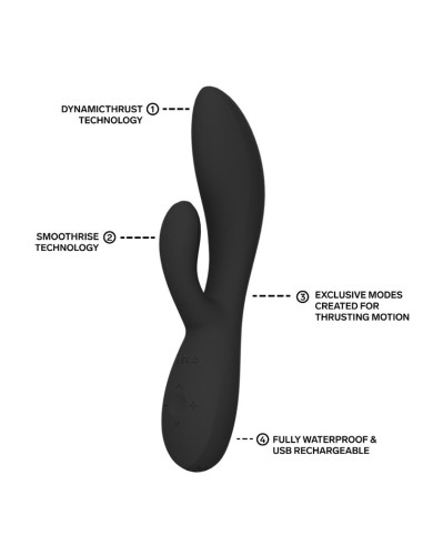 LELO INA THRUST VIBRADOR RABBIT CON EMPUJE NEGRO