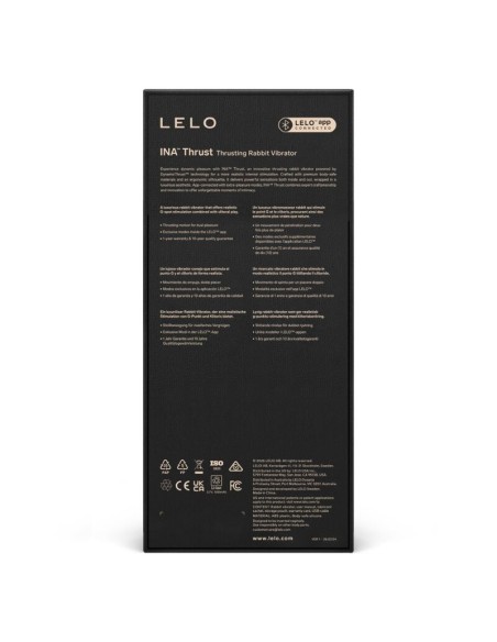 LELO INA THRUST VIBRADOR RABBIT CON EMPUJE NEGRO