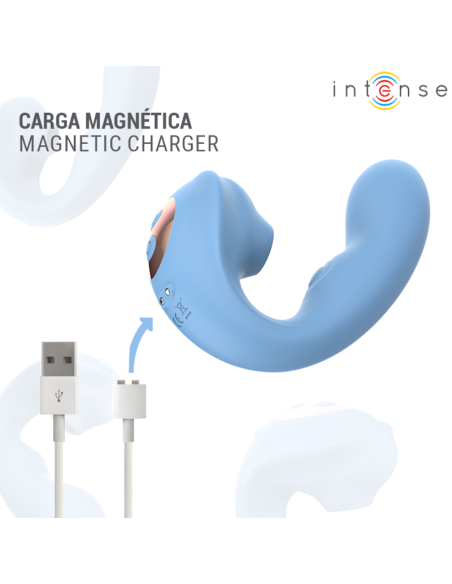 INTENSE GINA ESTIMULADOR DE CLATORIS MULTIFUNCIAN AZUL