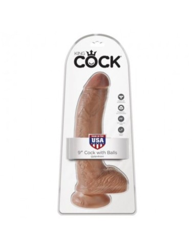 KING COCK DILDO REALASTICO CON TESTACULOS 228 CM