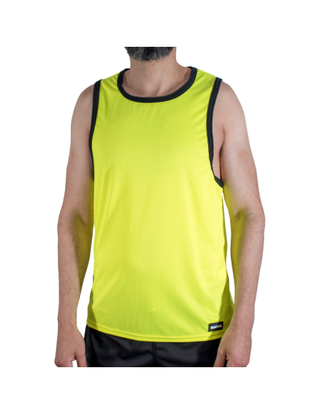 MACHO CMV001 CAMISETA GYM AMARILLA S M