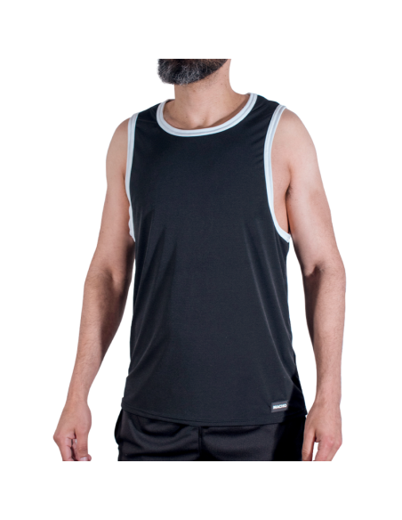 MACHO CMV004 CAMISETA GYM NEGRA S M