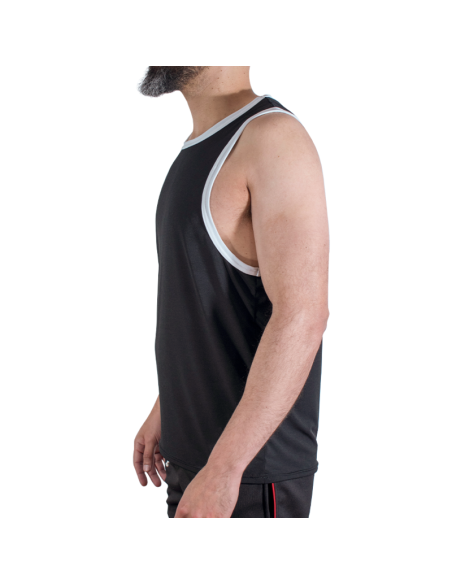 MACHO CMV004 CAMISETA GYM NEGRA S M