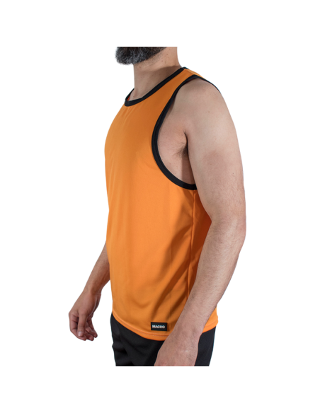 MACHO CMV005 CAMISETA GYM NARANJA S M