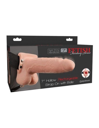 FETISH FANTASY SERIES STRAP ON HUECO REALISTA VIBRADOR CON TESTACULOS 178 CM