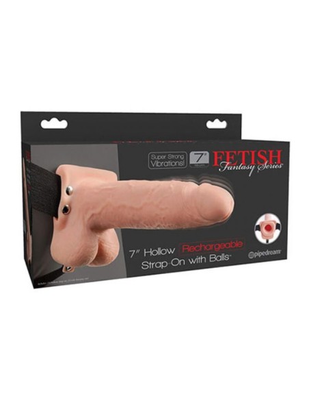 FETISH FANTASY SERIES STRAP ON HUECO REALISTA VIBRADOR CON TESTACULOS 178 CM