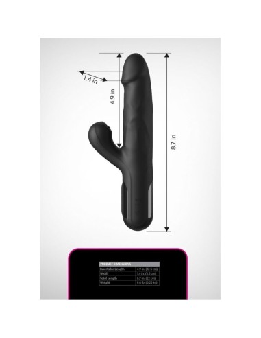 FETISH FANTASY SERIES VIBRADOR RABBIT SONIX SILICONE THRUSTER NEGRO