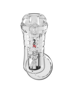 PDX ELITE MASTURBADOR TRANSPARENTE VIEWTUBE PLUS SEE THRU EZ GRIP 21 CM