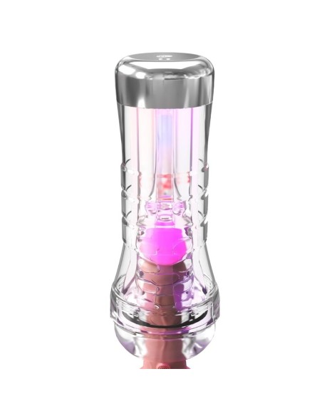PDX ELITE MASTURBADOR TRANSPARENTE VIEWTUBE XXL LED STROKER 273 CM