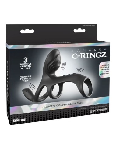 FANTASY C RINGZ ANILLO VIBRADOR PARA PAREJAS ULTIMATE COUPLES CAGE MAX 195 CM